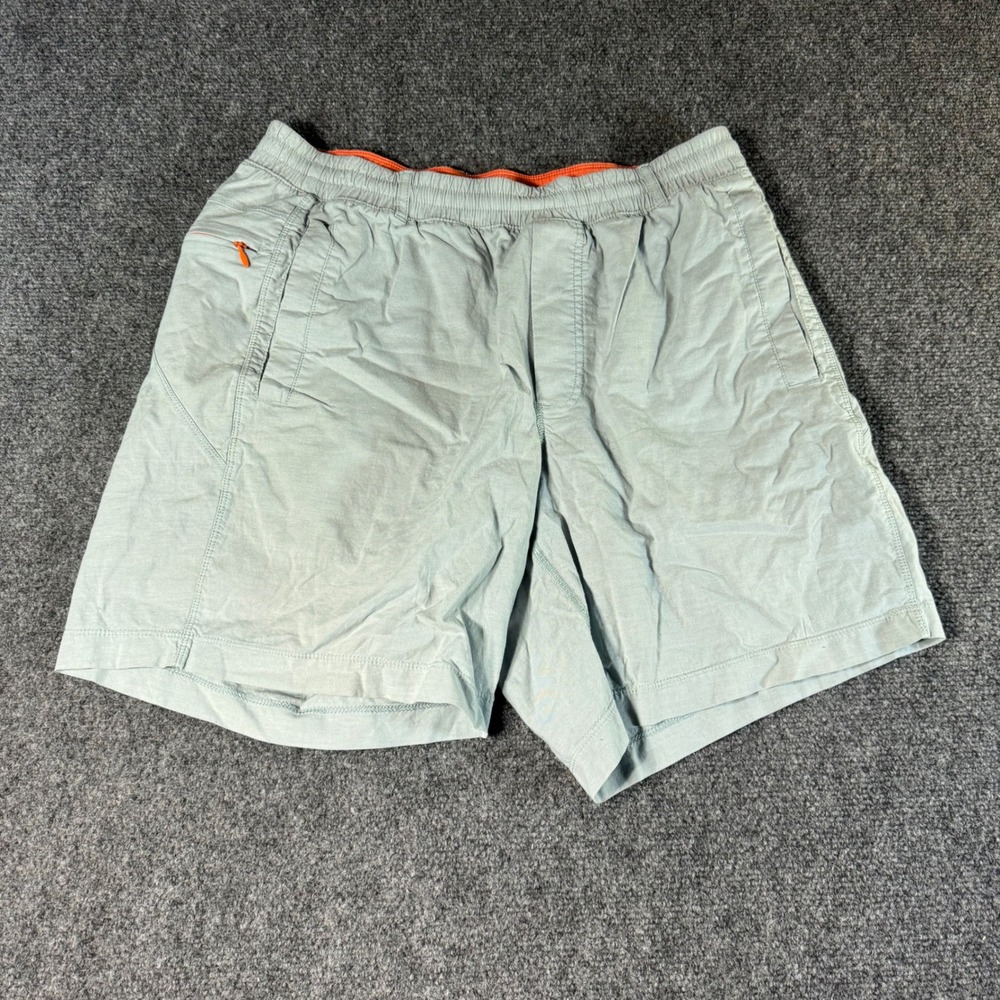 Birddogs Mens Classic Gym Shorts Sage Green Orange Liner Size Large 6in Inseam